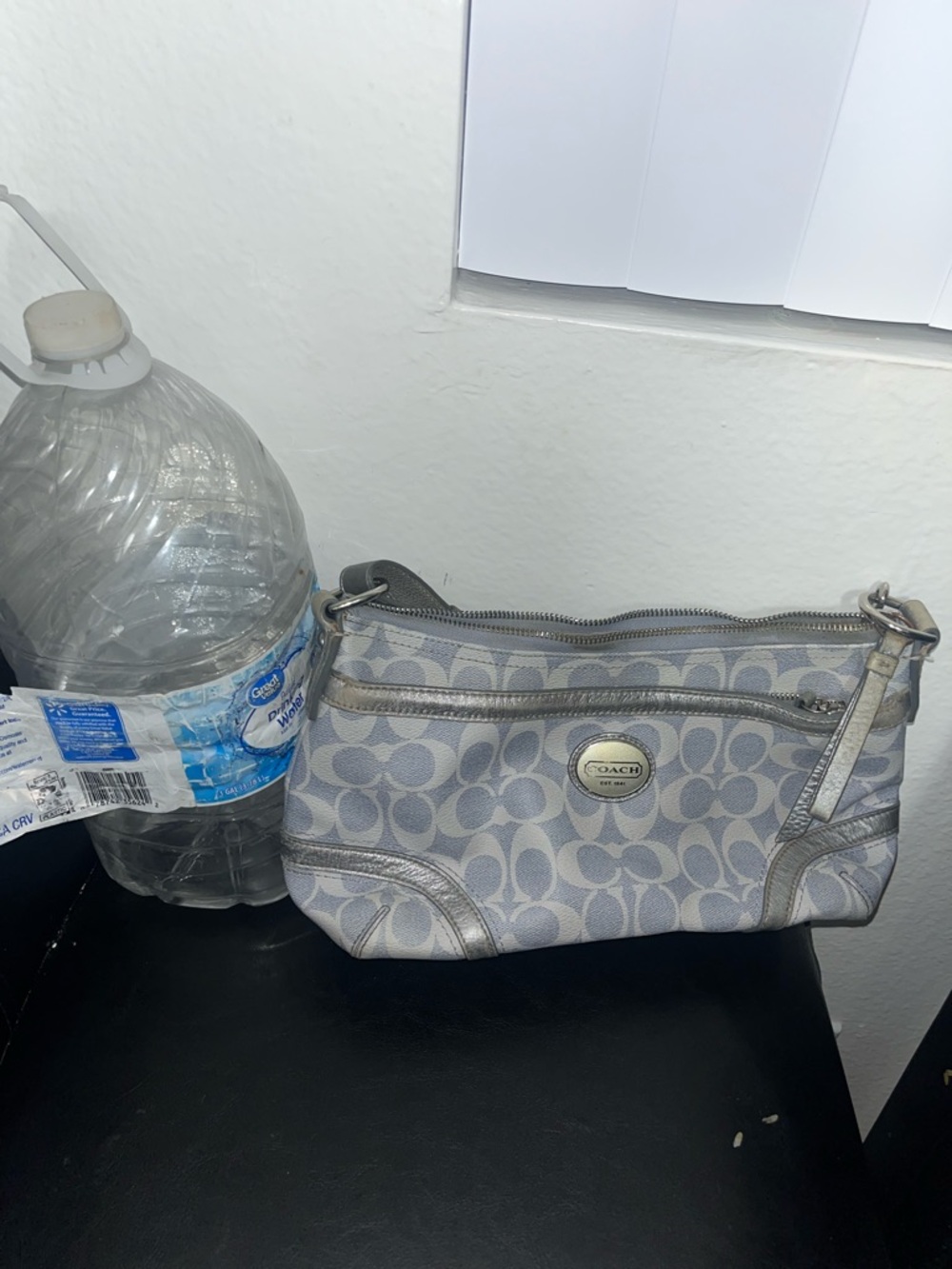 Coach Small Signature Shoulder Bag in Light Gray - Picture 8 of 8